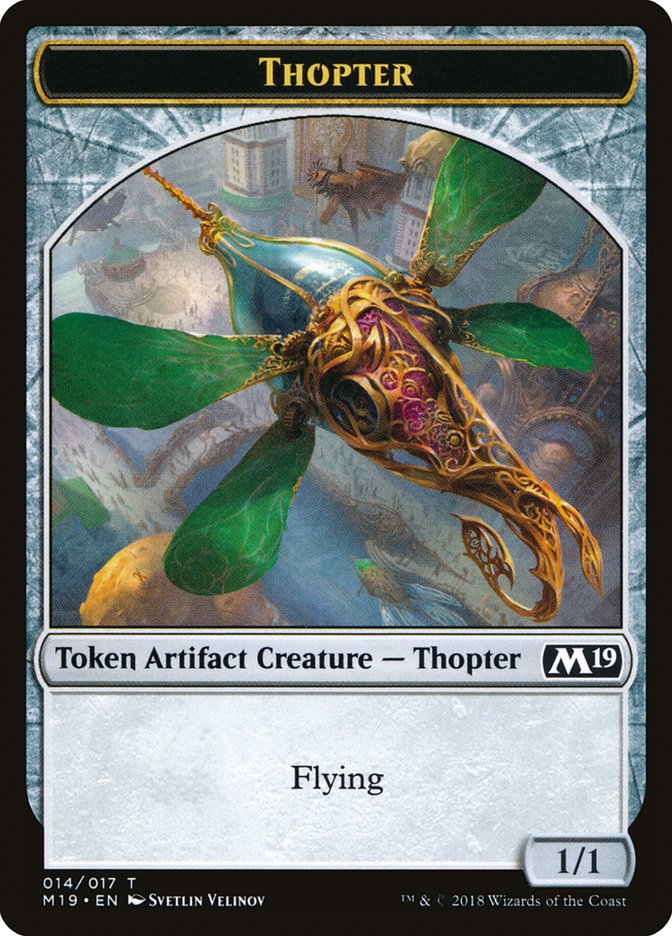 Knight // Thopter Double-Sided Token (Game Night) [Core Set 2019 Tokens] | Anubis Games and Hobby