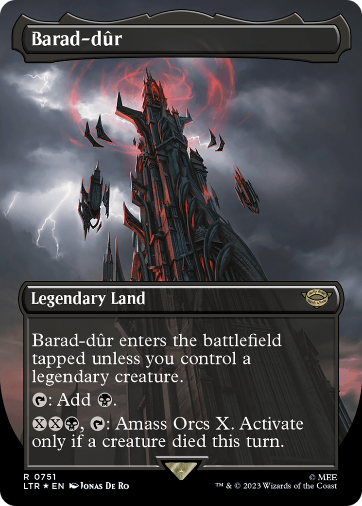 Barad-dur (0751) (Borderless) (Surge Foil) [The Lord of the Rings: Tales of Middle-Earth] | Anubis Games and Hobby