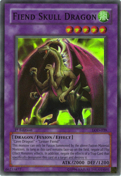 Fiend Skull Dragon [LOD-039] Super Rare | Anubis Games and Hobby