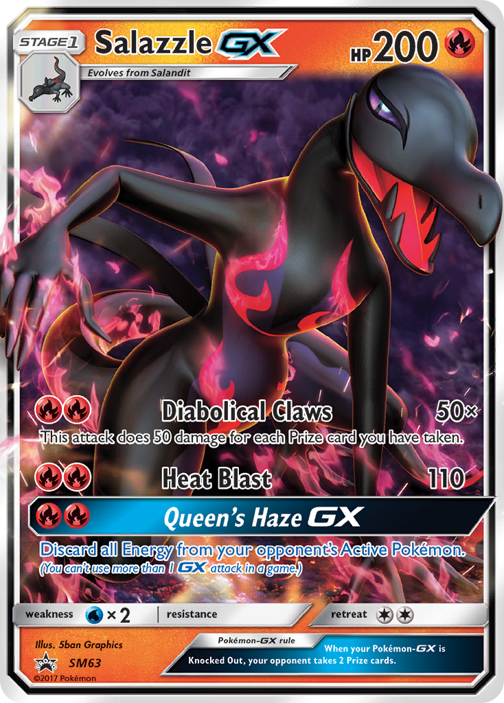 Salazzle GX (SM63) [Sun & Moon: Black Star Promos] | Anubis Games and Hobby