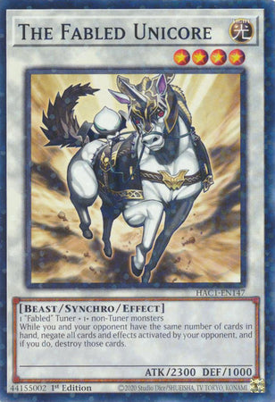 The Fabled Unicore (Duel Terminal) [HAC1-EN147] Common | Anubis Games and Hobby