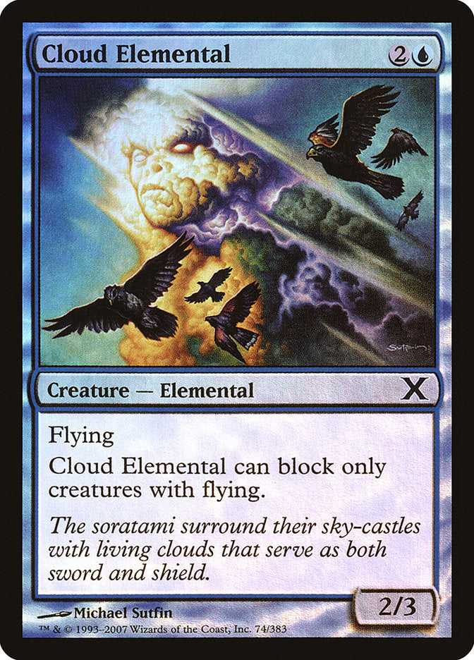 Cloud Elemental (Premium Foil) [Tenth Edition] | Anubis Games and Hobby