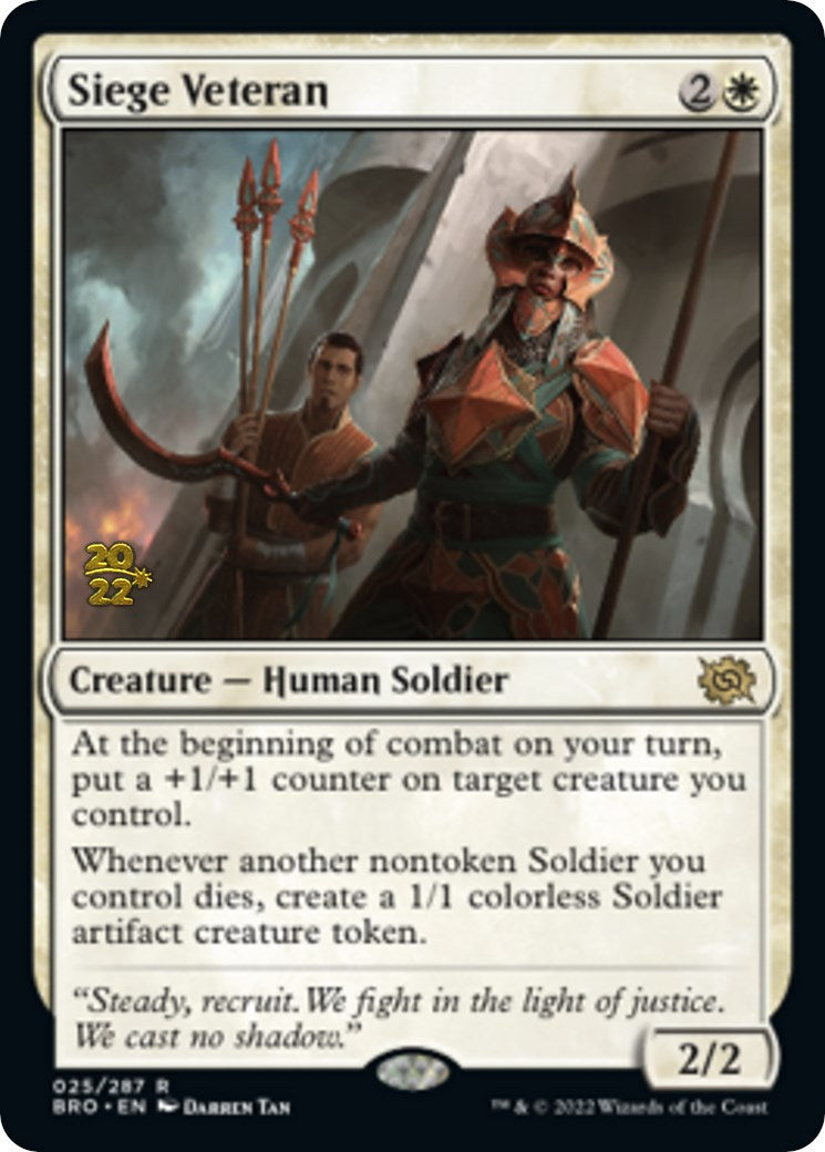 Siege Veteran [The Brothers' War Prerelease Promos] | Anubis Games and Hobby