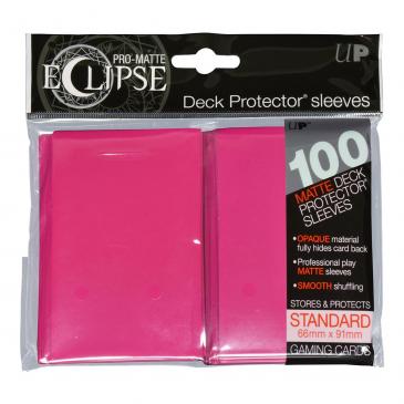 ULTRA PRO: ECLIPSE DECK PROTECTOR - HOT PINK STANDARD 100CT | Anubis Games and Hobby