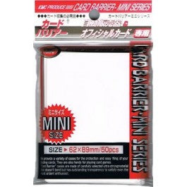 KMC Small Sleeves 50-Count White | Anubis Games and Hobby