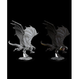 Nolzur's Marvelous Miniatures: Young Black Dragon - Unpainted | Anubis Games and Hobby