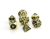 Gothica Shiny Gold w/ Black 7 Set | Anubis Games and Hobby