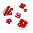 Oakie Doakie Dice Solid Red RPG 7 Set | Anubis Games and Hobby