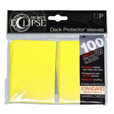 ULTRA PRO: ECLIPSE DECK PROTECTOR - LEMON YELLOW STANDARD 100CT | Anubis Games and Hobby