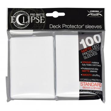 ULTRA PRO: ECLIPSE DECK PROTECTOR - ARCTIC WHITE STANDARD 100CT | Anubis Games and Hobby