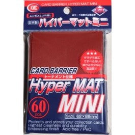 KMC Small Sleeves Hyper Matte Red 60-Count | Anubis Games and Hobby