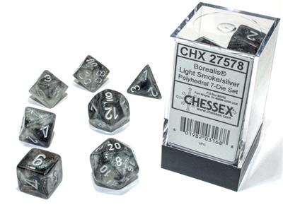 Borealis Light Smoke/Silver Luminary 7-Die Set | Anubis Games and Hobby