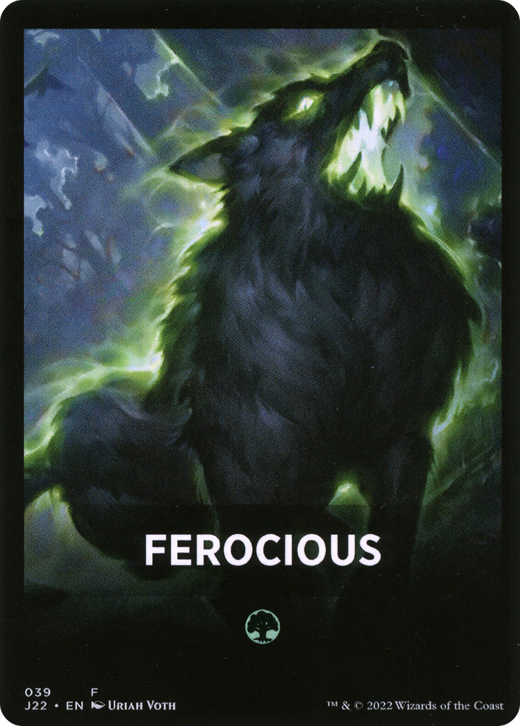 Ferocious Theme Card [Jumpstart 2022 Front Cards] | Anubis Games and Hobby
