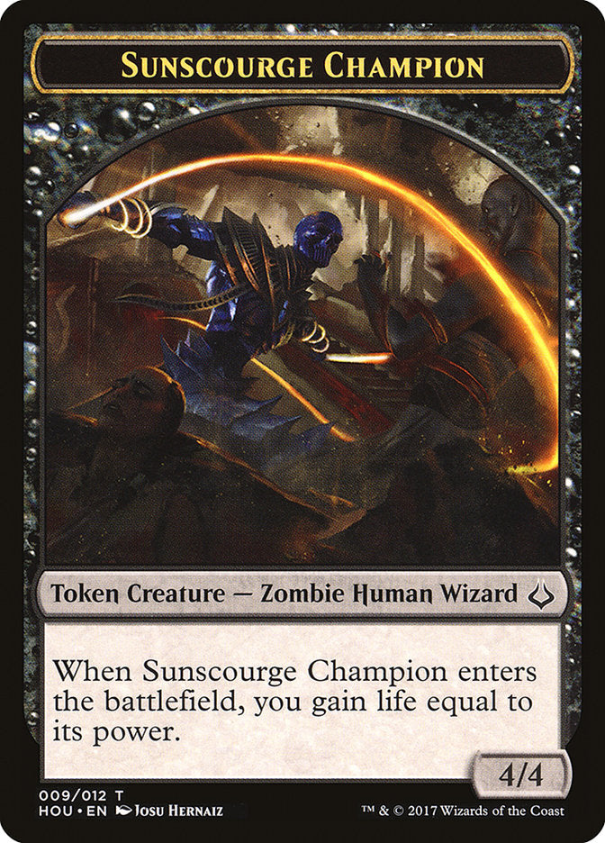 Sunscourge Champion Token [Hour of Devastation Tokens] | Anubis Games and Hobby