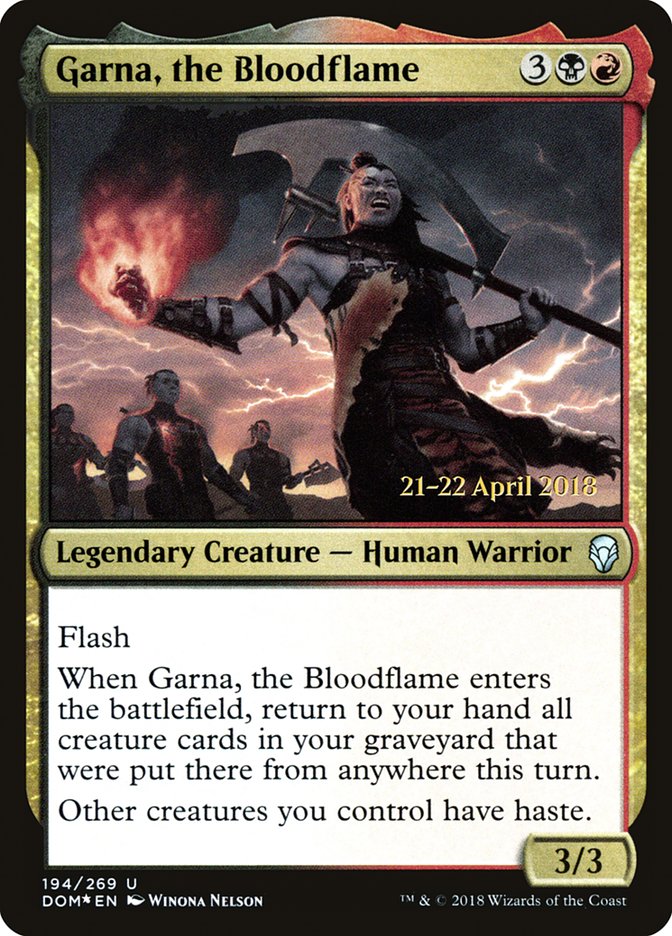 Garna, the Bloodflame [Dominaria Prerelease Promos] | Anubis Games and Hobby