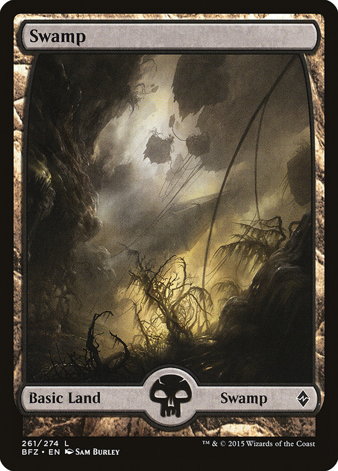 Swamp (261) (Full Art) [Battle for Zendikar] | Anubis Games and Hobby