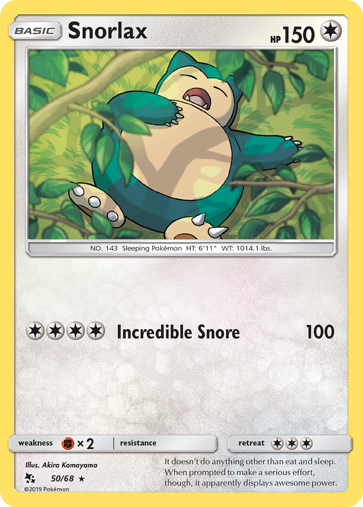 Snorlax (50/68) [Sun & Moon: Hidden Fates] | Anubis Games and Hobby