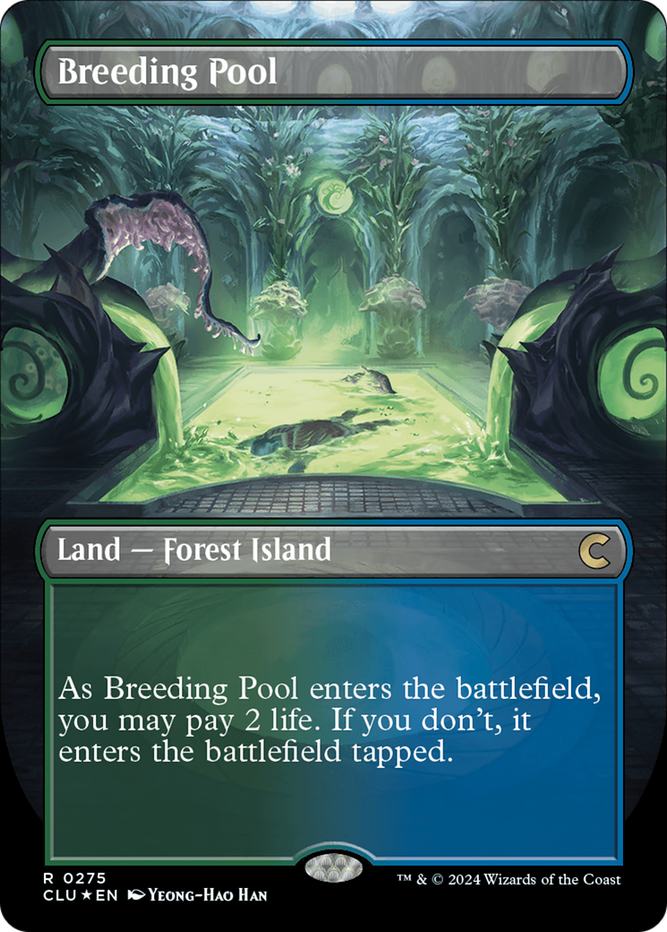 Breeding Pool (Borderless) [Ravnica: Clue Edition] | Anubis Games and Hobby