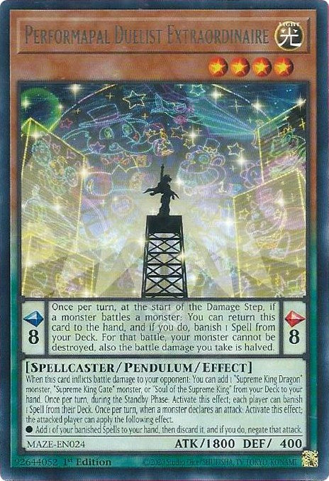 Performapal Duelist Extraordinaire [MAZE-EN024] Rare | Anubis Games and Hobby