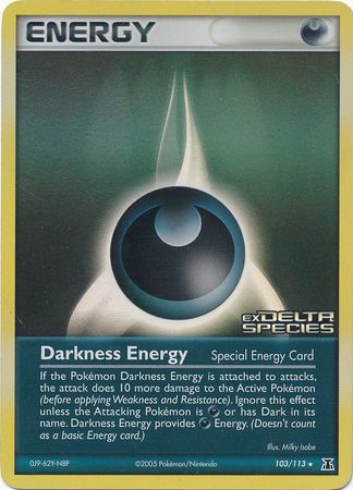 Darkness Energy (103/113) (Stamped) [EX: Delta Species] | Anubis Games and Hobby