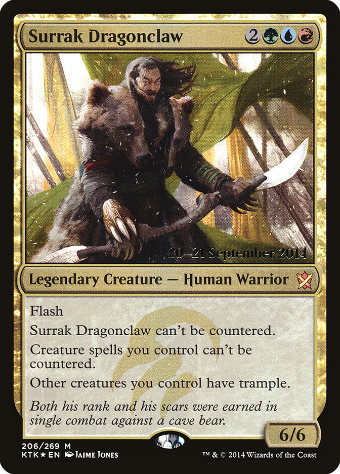 Surrak Dragonclaw [Khans of Tarkir Prerelease Promos] | Anubis Games and Hobby