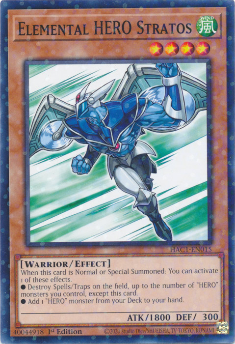 Elemental HERO Stratos (Duel Terminal) [HAC1-EN015] Common | Anubis Games and Hobby