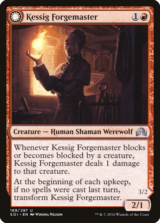 Kessig Forgemaster // Flameheart Werewolf [Shadows over Innistrad] | Anubis Games and Hobby