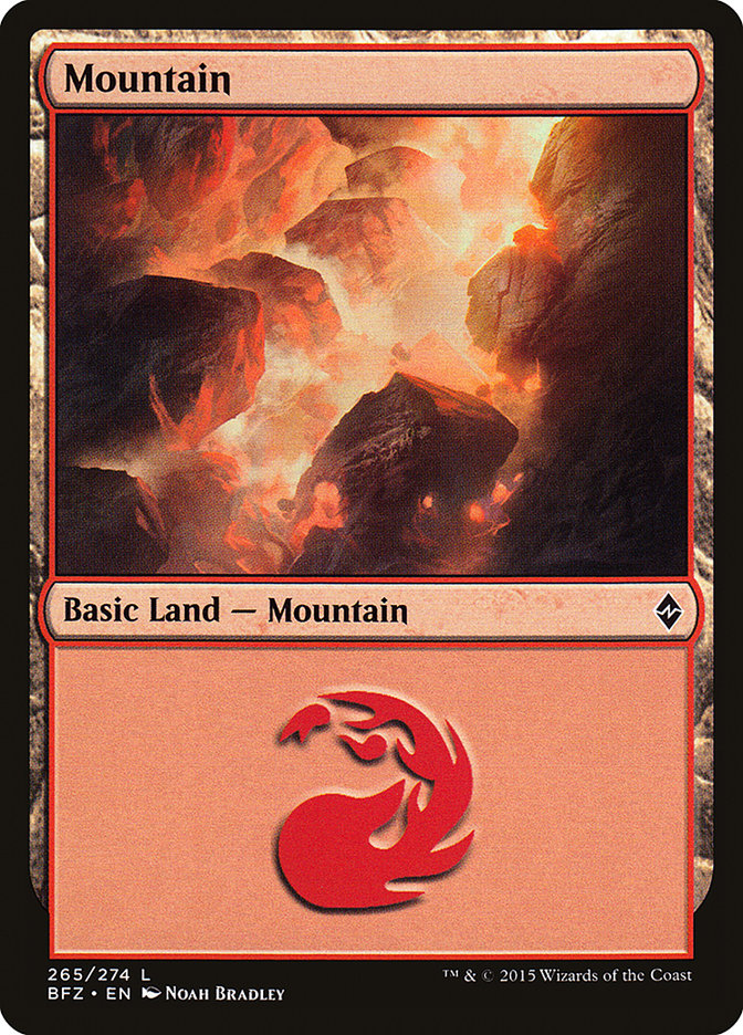 Mountain (265) [Battle for Zendikar] | Anubis Games and Hobby
