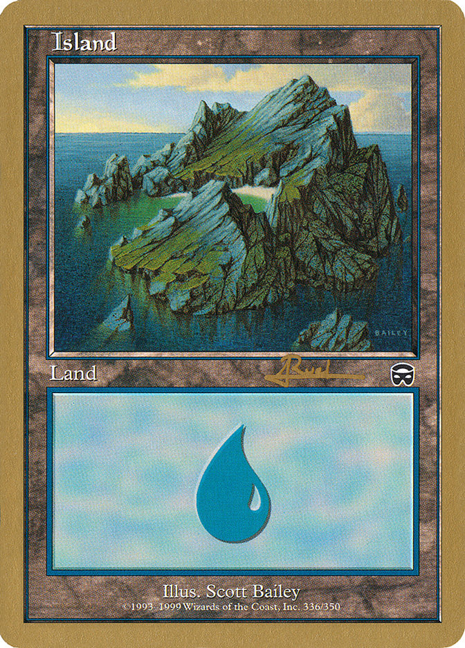 Island (ar336a) (Antoine Ruel) [World Championship Decks 2001] | Anubis Games and Hobby