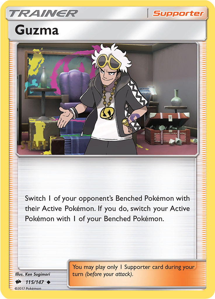 Guzma (115/147) (Regional Championships Staff) [Sun & Moon: Burning Shadows] | Anubis Games and Hobby