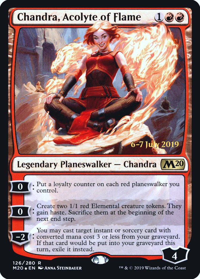 Chandra, Acolyte of Flame [Core Set 2020 Prerelease Promos] | Anubis Games and Hobby