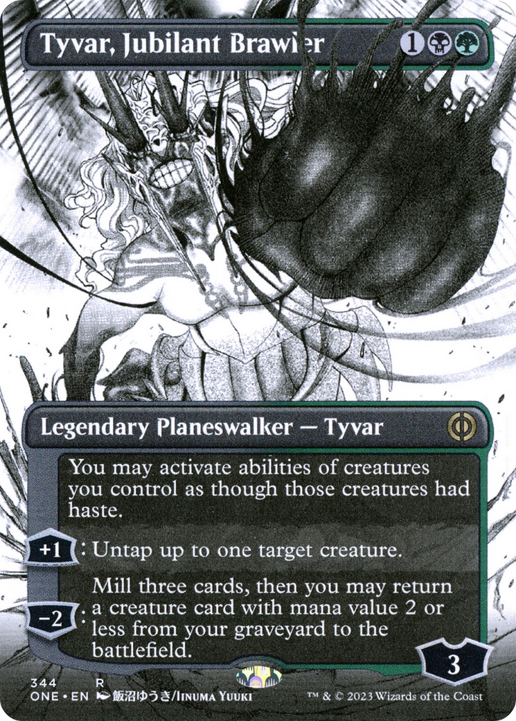 Tyvar, Jubilant Brawler (Borderless Manga) [Phyrexia: All Will Be One] | Anubis Games and Hobby