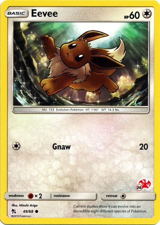 Eevee (49/68) (Charizard Stamp #26) [Battle Academy 2020] | Anubis Games and Hobby