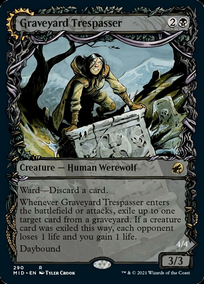 Graveyard Trespasser // Graveyard Glutton (Showcase Equinox) [Innistrad: Midnight Hunt] | Anubis Games and Hobby