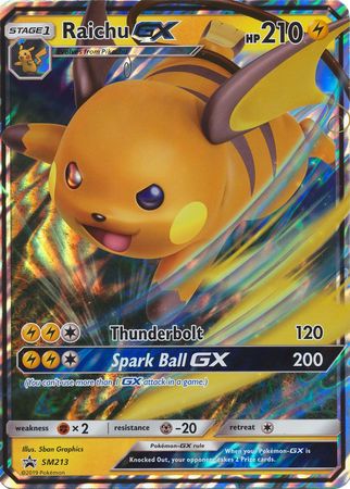 Raichu GX (SM213) (Jumbo Card) [Sun & Moon: Black Star Promos] | Anubis Games and Hobby