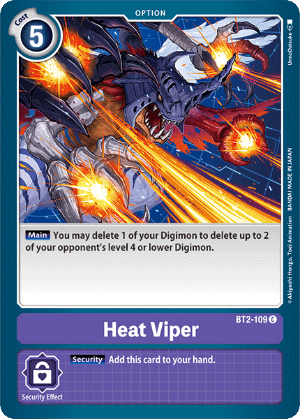 Heat Viper [BT2-109] [Release Special Booster Ver.1.0] | Anubis Games and Hobby