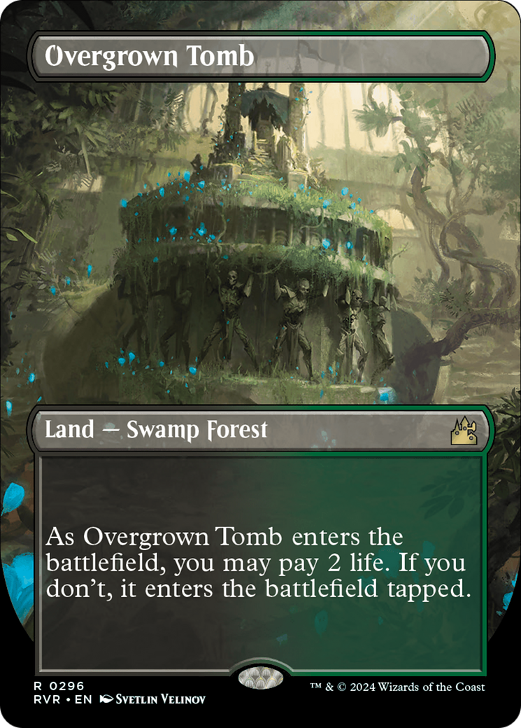 Overgrown Tomb (Borderless) [Ravnica Remastered] | Anubis Games and Hobby