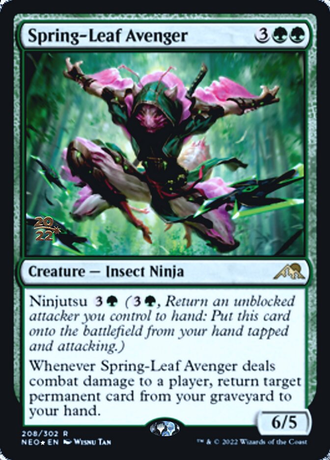 Spring-Leaf Avenger [Kamigawa: Neon Dynasty Prerelease Promos] | Anubis Games and Hobby