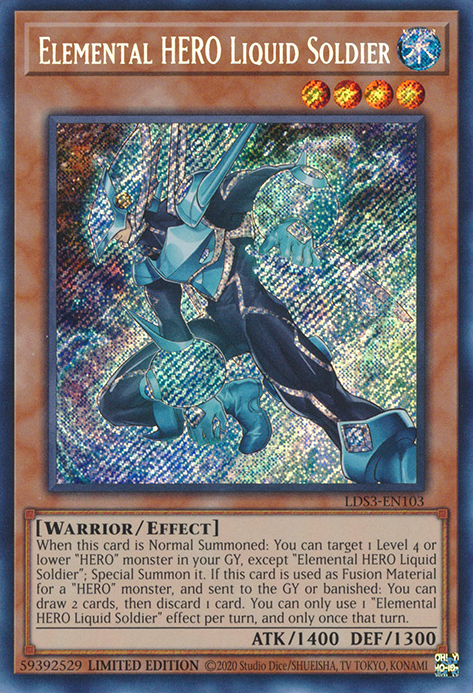 Elemental HERO Liquid Soldier [LDS3-EN103] Secret Rare | Anubis Games and Hobby