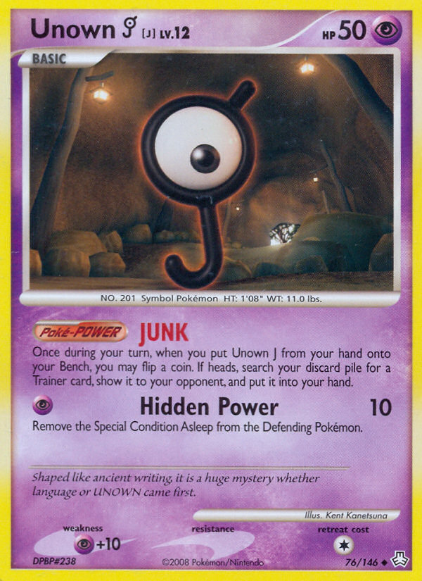 Unown J (76/146) [Diamond & Pearl: Legends Awakened] | Anubis Games and Hobby