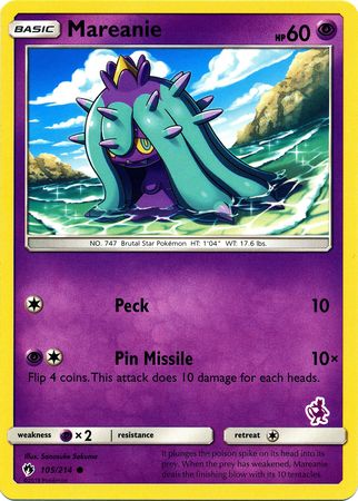 Mareanie (105/214) (Mewtwo Deck) [Battle Academy 2020] | Anubis Games and Hobby