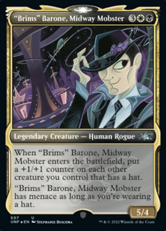 "Brims" Barone, Midway Mobster (Showcase) (Galaxy Foil) [Unfinity] | Anubis Games and Hobby