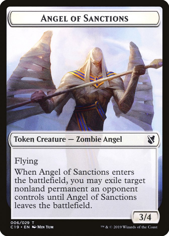 Angel of Sanctions Token [Commander 2019 Tokens] | Anubis Games and Hobby