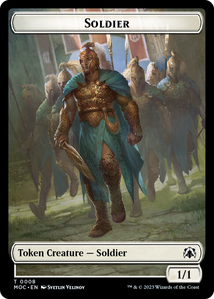 Soldier // Insect Double-Sided Token [March of the Machine Commander Tokens] | Anubis Games and Hobby