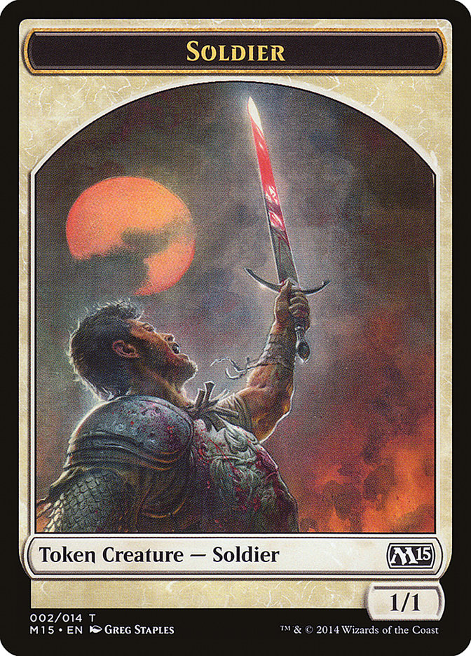 Soldier Token [Magic 2015 Tokens] | Anubis Games and Hobby