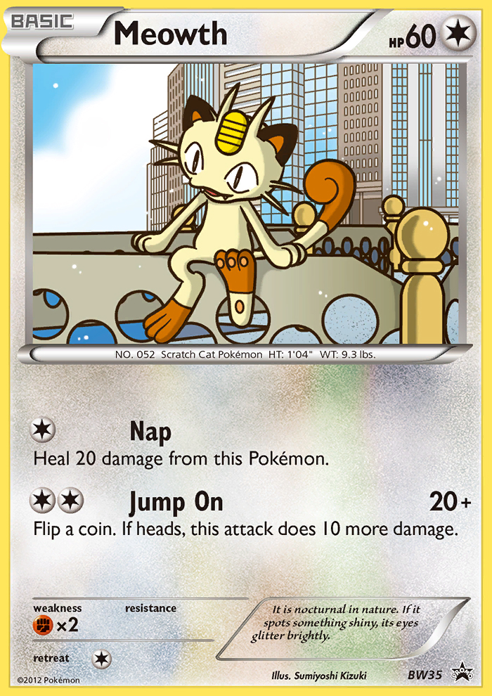 Meowth (BW35) [Black & White: Black Star Promos] | Anubis Games and Hobby