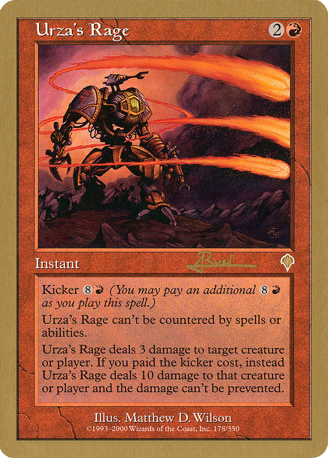 Urza's Rage (Antoine Ruel) [World Championship Decks 2001] | Anubis Games and Hobby