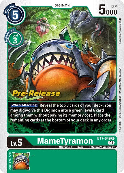 MameTyramon [BT7-049] [Next Adventure Pre-Release Cards] | Anubis Games and Hobby