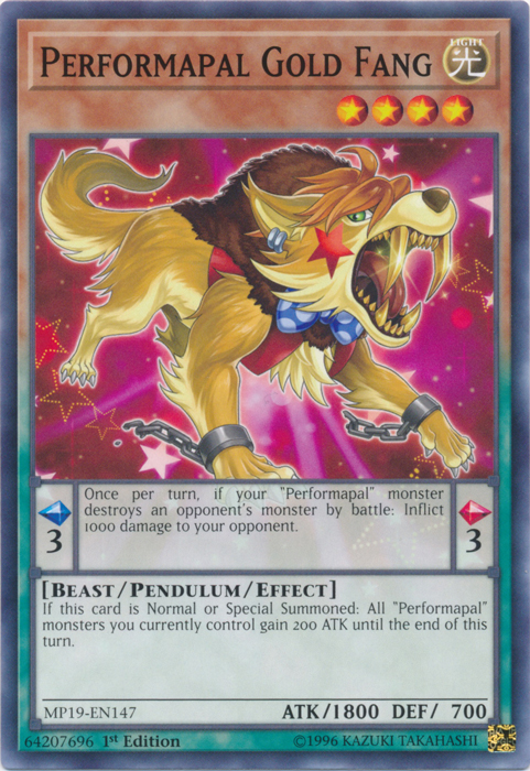 Performapal Gold Fang [MP19-EN147] Common | Anubis Games and Hobby