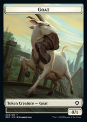 Construct (008) // Goat Double-Sided Token [The Brothers' War Commander Tokens] | Anubis Games and Hobby